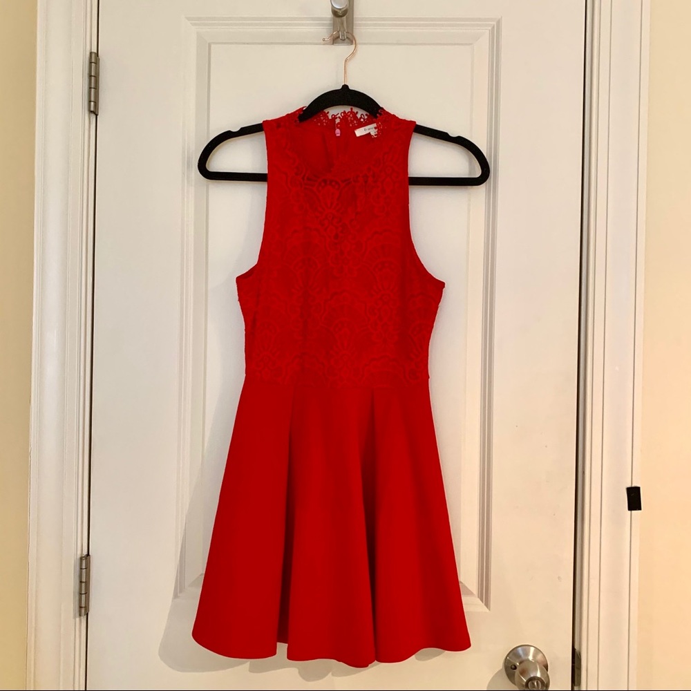 💖 francesca’s red lace dress